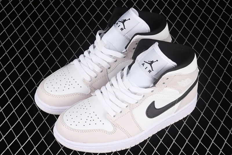 All categories Air Jordan Jordan series basketball shoes Air Jordan 1 Mid Different versions Air Jordan 1 Mid SE AJ1 Joe 1 white pink black hook Zhongbang basketball shoes BQ6472-500